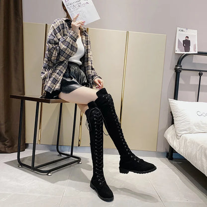 Funki Findz | Boots | Women's Over Knee Lace Up Long Boots