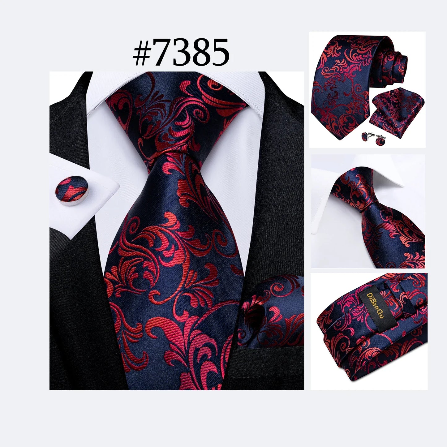 Funki Findz | Neckties | Men's 3Pcs Paisley Wedding Tie Sets