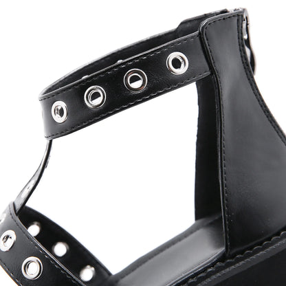 Funki Findz | Shoes | Women's Gothic Rivet Ring Platform Sandal