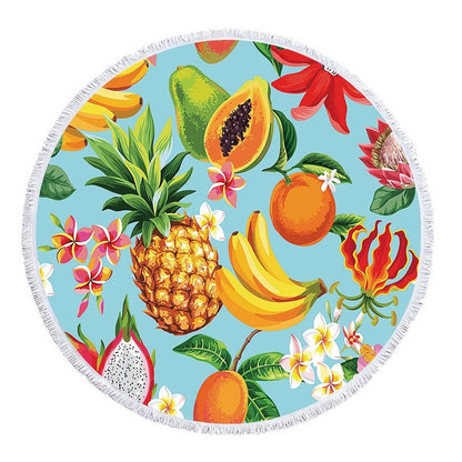 Funki Findz | Beach Mats | Fruit Printed Beach Mat Towel Throw