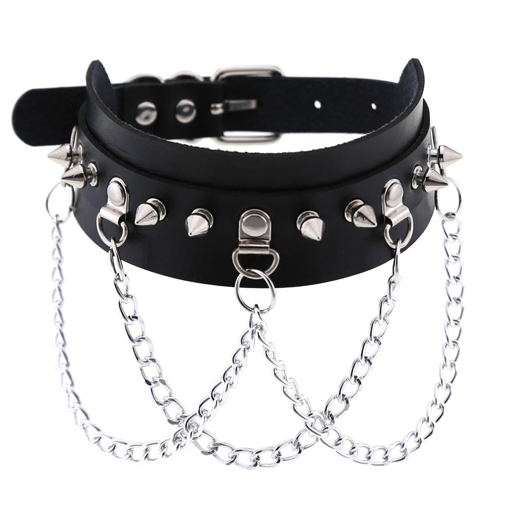 Funki Findz | Necklaces | Unisex Hip Hop PU Leather Choker