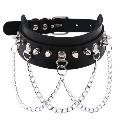 Funki Findz | Necklaces | Unisex Hip Hop PU Leather Choker