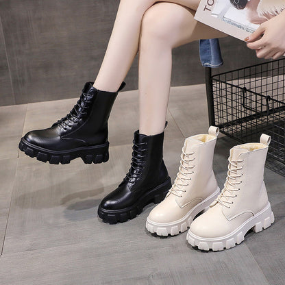 Funki Findz | Boots | Women's Lace-up Chunky Combat Boots