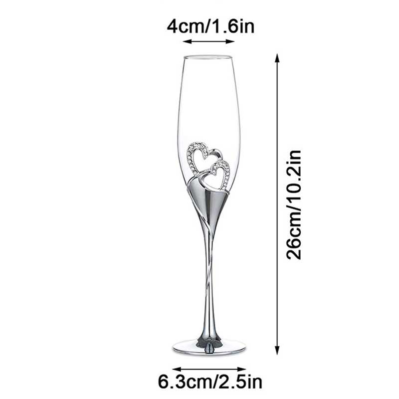 Funki Findz | Glasses | Wedding Champagne Flutes 2 Pcs Set