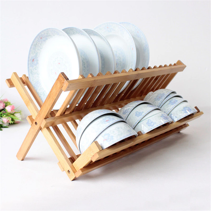 Funki Findz | Dish Racks | Bamboo Foldable Dish Drying Drainer