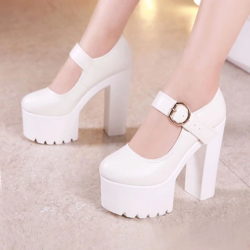 Funki Findz | Shoes | Women's Block Heel Platform Mary Janes