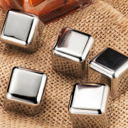 Funki Findz | Whisky Stones | Stainless Steel Ice Cubes Sets