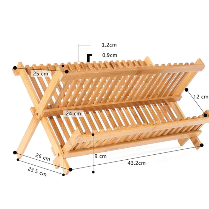 Funki Findz | Dish Racks | Bamboo Foldable Dish Drying Drainer