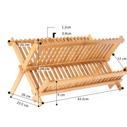 Funki Findz | Dish Racks | Bamboo Foldable Dish Drying Drainer