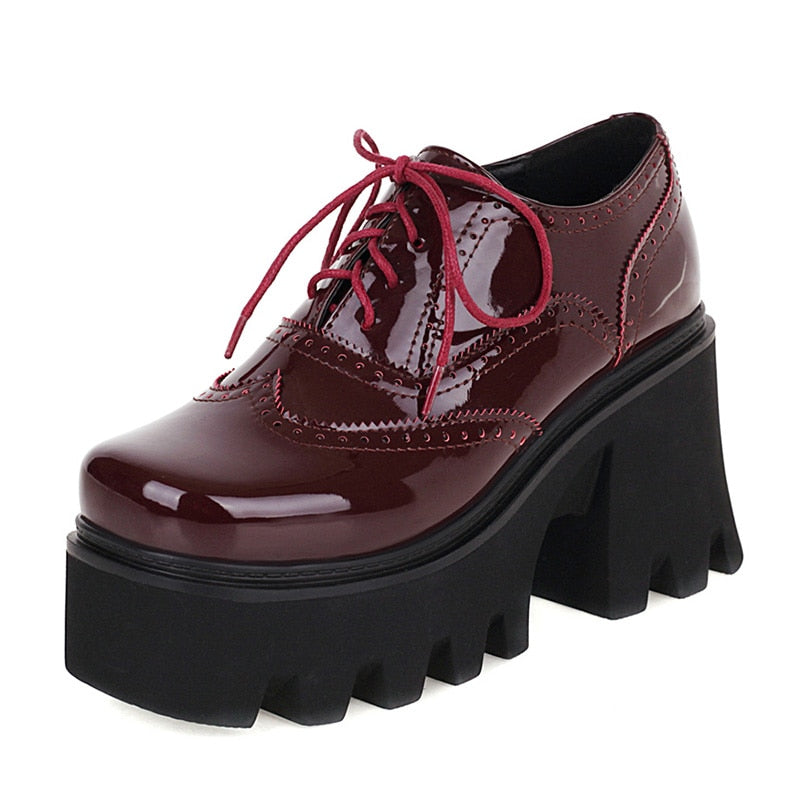 Funki Findz | Shoes | Women's British Walker Patent Platforms
