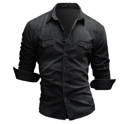 Funki Findz | Shirts | Men's Slim Fit Long Sleeved Denim Shirts