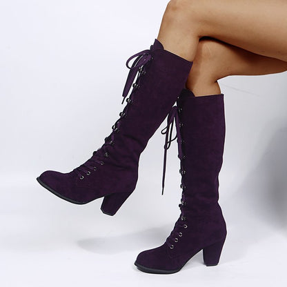 Funki Findz | Boots | Women's Suede Lace Up Steampunk Boots