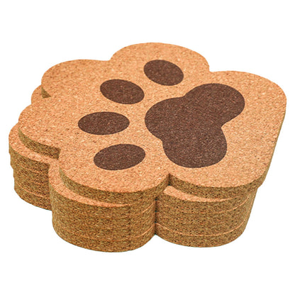 Funki Findz | Coasters | Cute Cat Paw Cork Coasters 5 Pcs