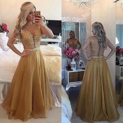 Funki Findz | Dresses | Women's Chiffon Beaded Prom Dress