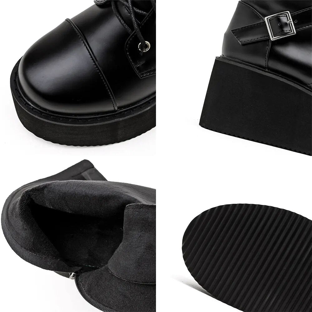 Funki Findz | Boots | Women's High Luxury Gothic Platform Boots