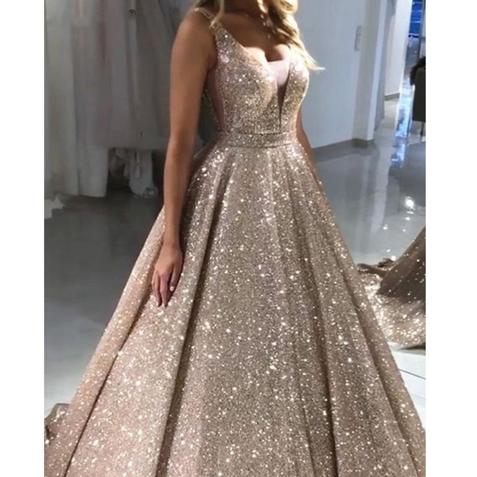 Funki Findz | Dresses | Women's Long Sparkly Sequin Ball Gown