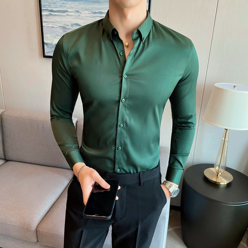 Funki Findz | Shirts | Men's Slim Fit British Style Dress Shirt 7XL
