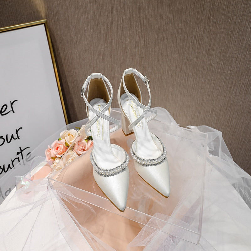 Funki Findz | Shoes | Women's Pearl Rhinestone Bridal Shoes