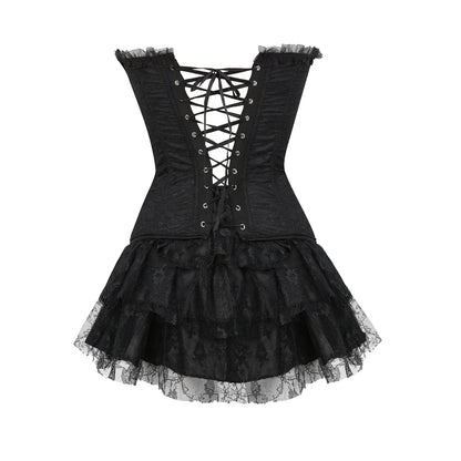 Funki Findz | Dresses | Women's Gothic Satin Lace Corset Dress