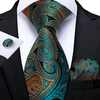 Funki Findz | Neckties | Men's 3Pcs Paisley Wedding Tie Sets
