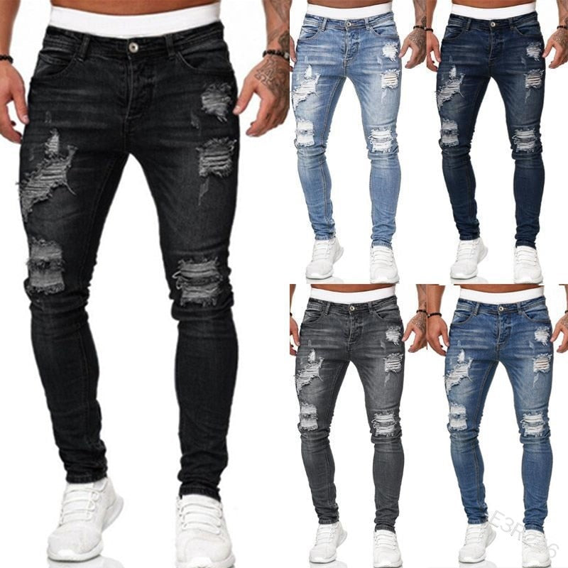 Funki Findz | Pants | Men's Ripped Distressed Skinny Jeans