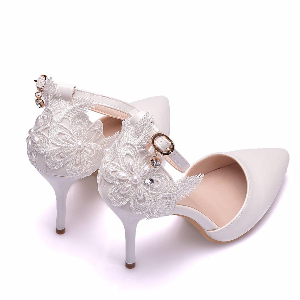 Funki Findz | Shoes | Women's Fine Lace Crystal Wedding Shoes