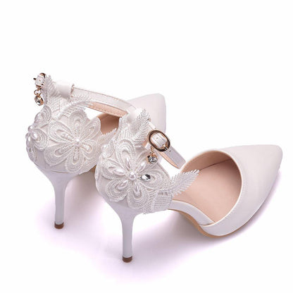 Funki Findz | Shoes | Women's Fine Lace Crystal Wedding Shoes