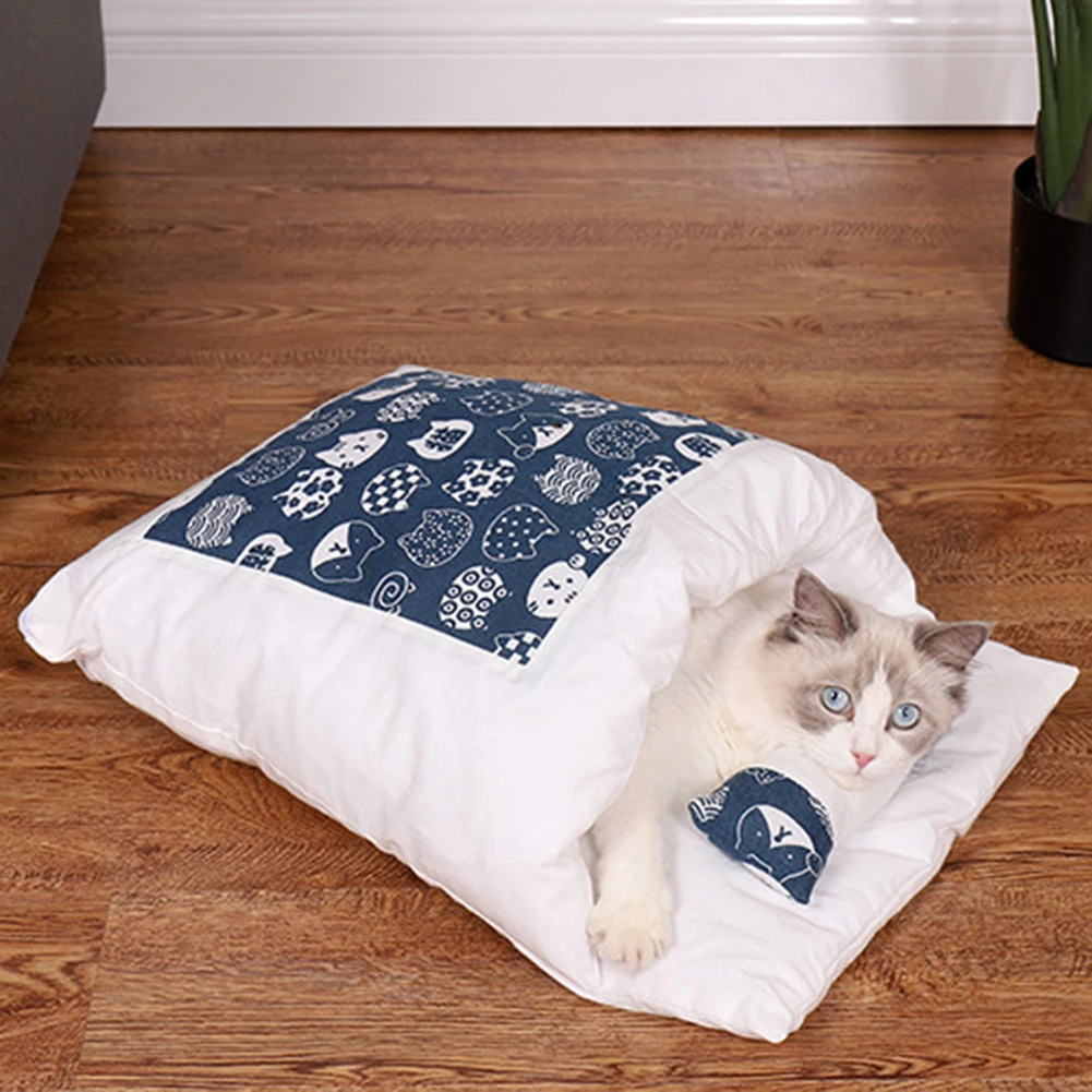 Funki Findz | Pet Beds | Cat Sleeping Bag | Japanese Patterned