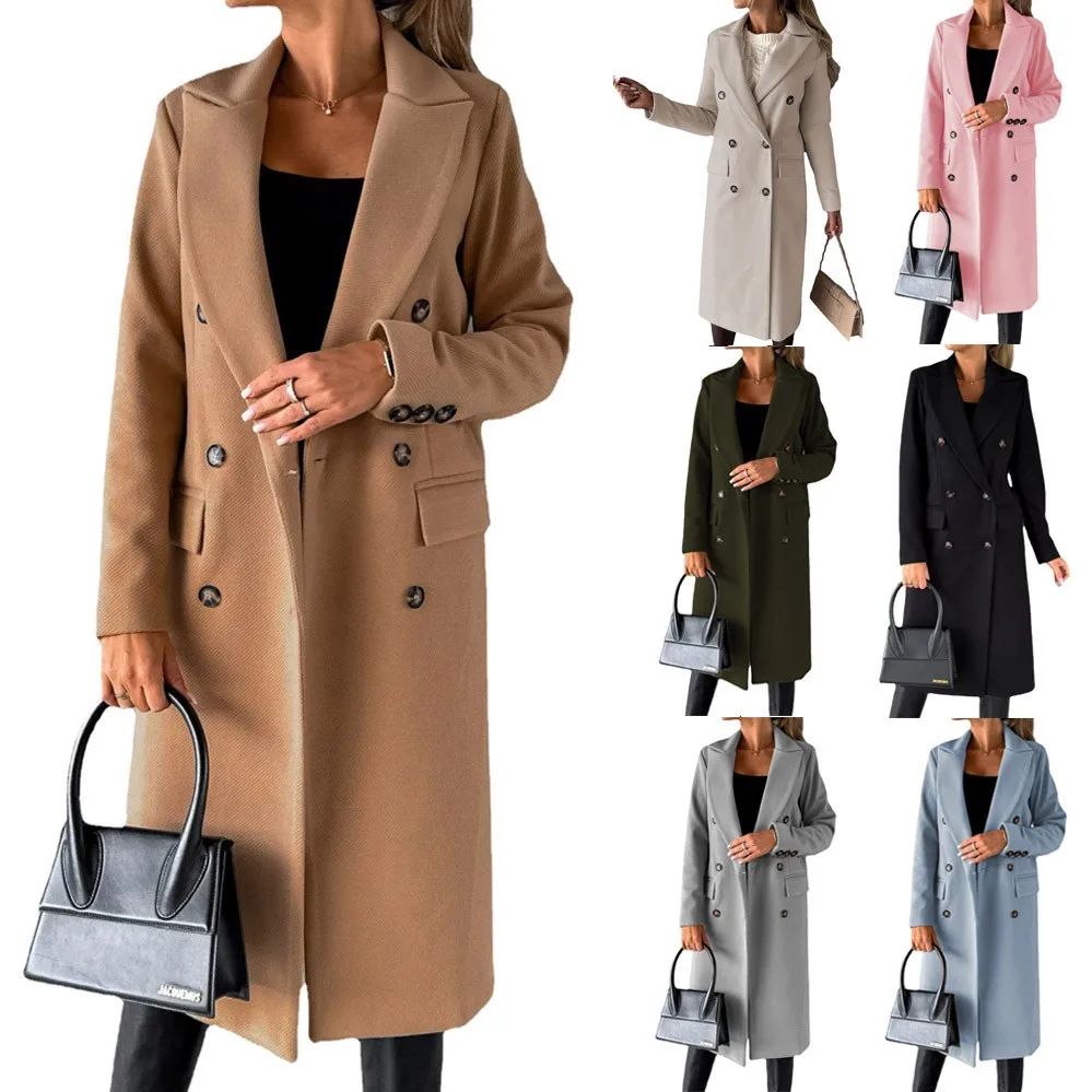 Funki Findz | Jackets | Women's Double Breasted Long Overcoat