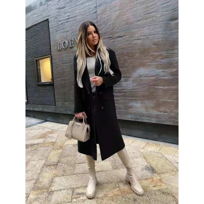 Funki Findz | Jackets | Women's Double Breasted Long Overcoat