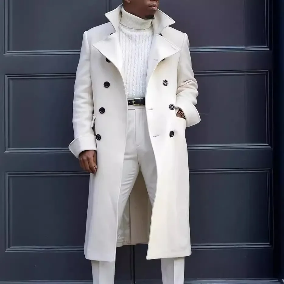 Funki Findz | Jackets | Men's Smart Double Breasted Dress Coat