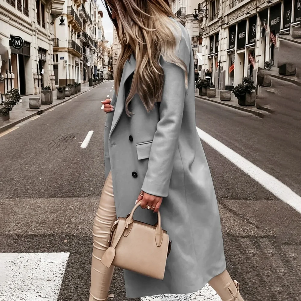 Funki Findz | Jackets | Women's Double Breasted Long Overcoat
