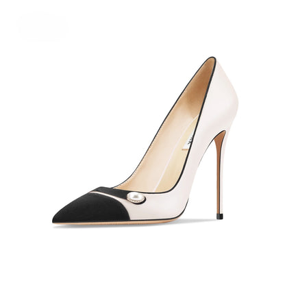 Funki Findz | Shoes | Women's Luxury Pearl Button High Stilettos