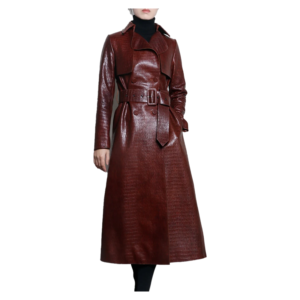 Funki Findz | Jackets | Women's Aligator Print Faux Leather Coat