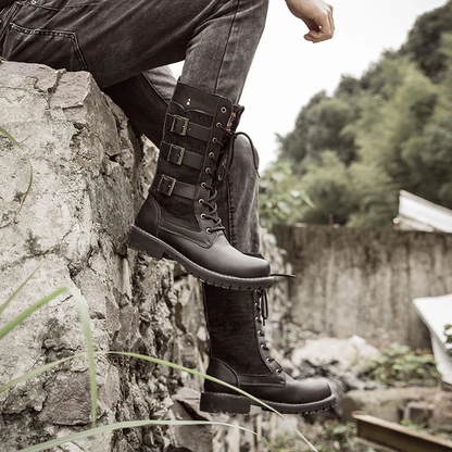 Funki Findz | Boots | Men's Gothic Punk Buckle Strap Biker Boots