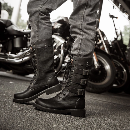 Funki Findz | Boots | Men's Gothic Punk Buckle Strap Biker Boots