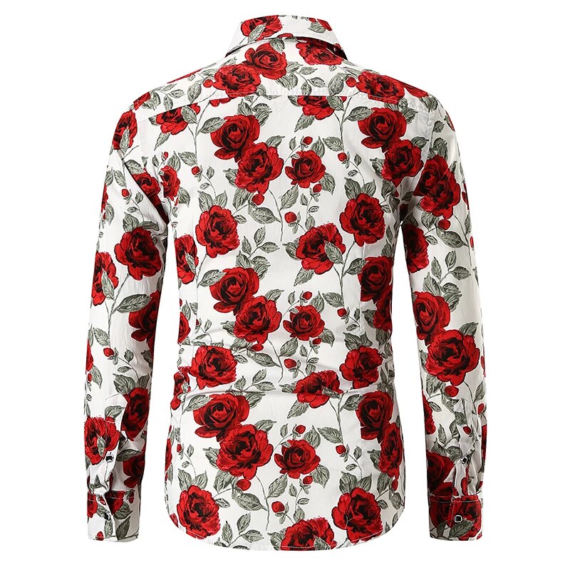 Funki Findz | Shirts | Men's Floral Print Long Sleeved Dress Shirt