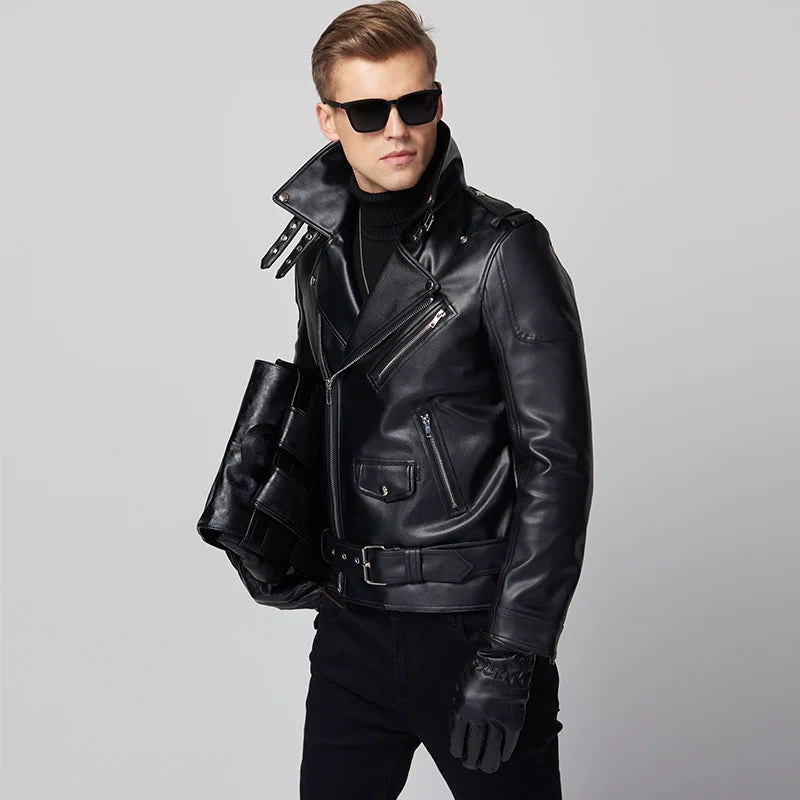 Funki Findz | Jackets | Men's Stylish Faux Leather Biker Jacket