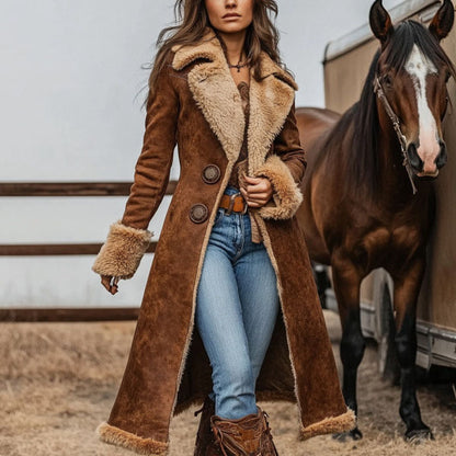 Funki Findz | Jackets | Women's Western Vintage Plush Coat