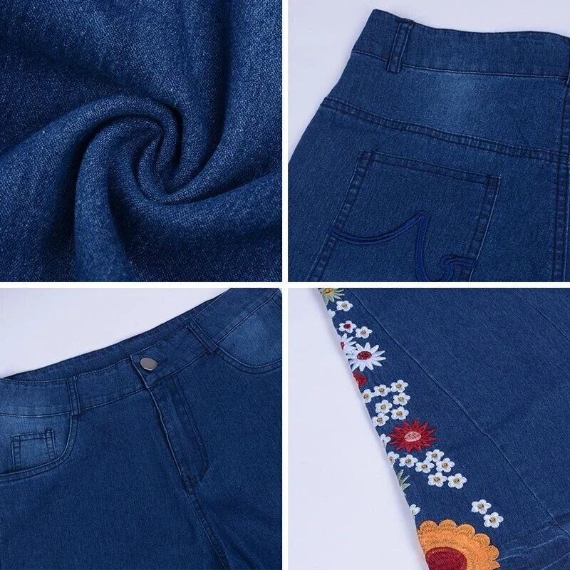 Funki Findz | Pants | Women's Boho Hippy Embroidered Jeans