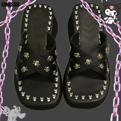 Funki Findz | Shoes | Women's Gothic Platform Wedge Sandals