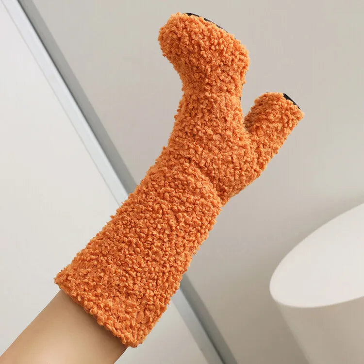 Funki Findz | Boots | Women's Fuzzy Faux Wool Platform Boots