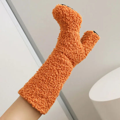 Funki Findz | Boots | Women's Fuzzy Faux Wool Platform Boots