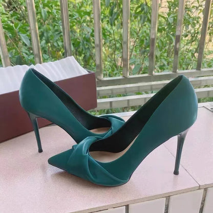 Funki Findz | Shoes | Women's Bow Twist High Stiletto Pumps