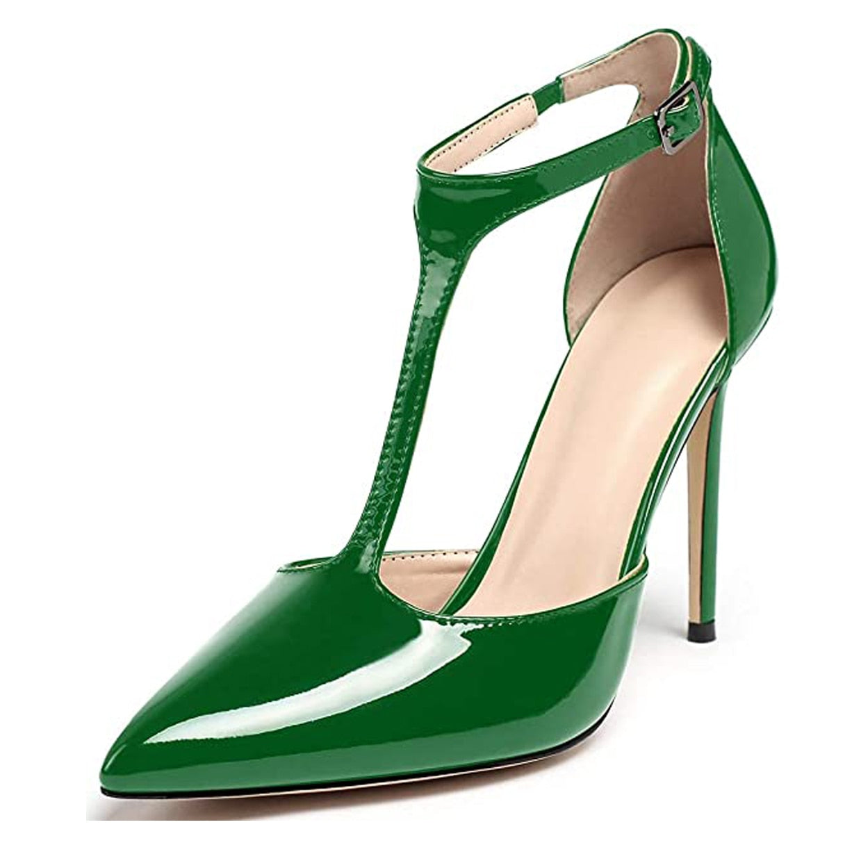 Funki Findz | Shoes | Women's Patent High Heel T-Strap Stilettos
