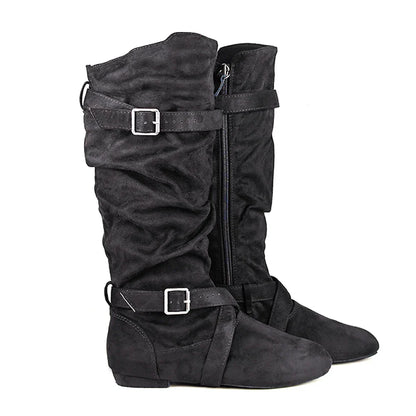 Funki Findz | Boots | Women's Line Dance Buckle Flat Boots