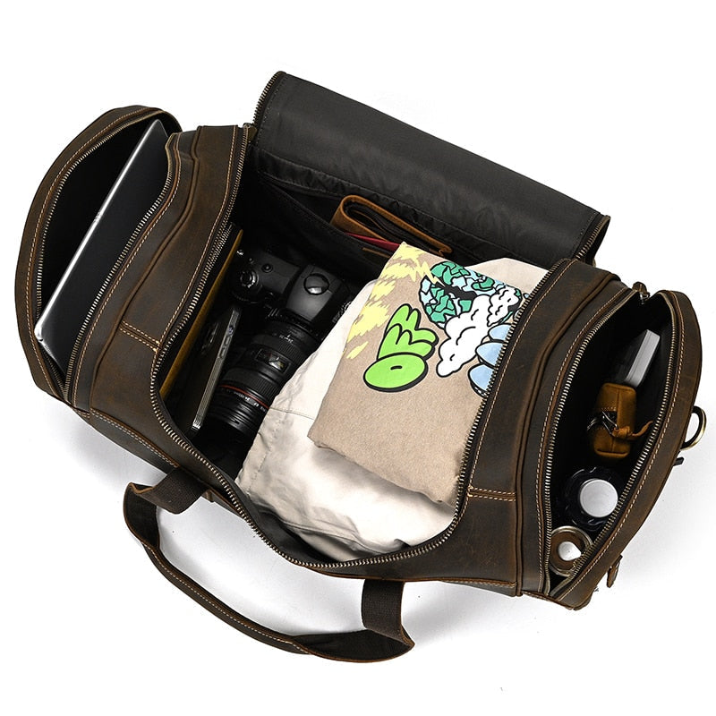 Funki Findz | Bags | Travel Bags | Men's Leather Overnight Bag