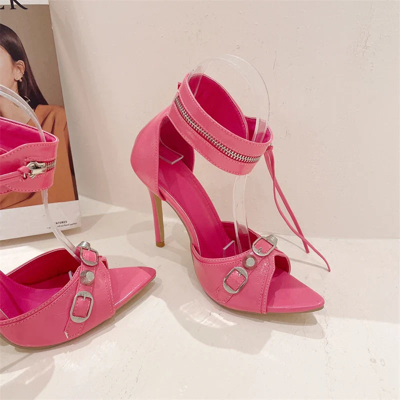 Funki Findz | Shoes | Women's Super High Zipper Strap Sandals