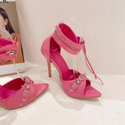 Funki Findz | Shoes | Women's Super High Zipper Strap Sandals