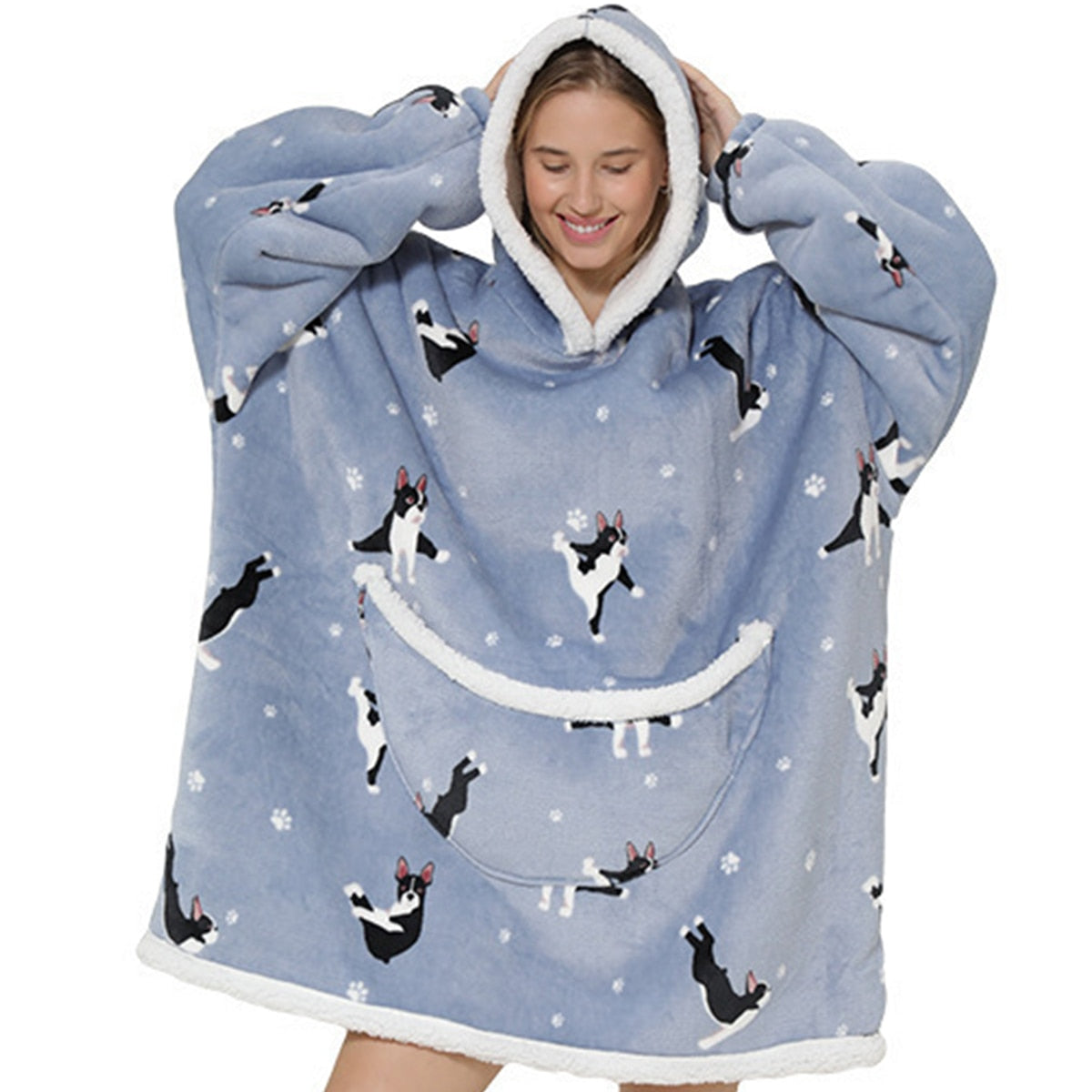 Funki Findz | Oodies | Unisex Soft Animal Print Hoodie Blanket